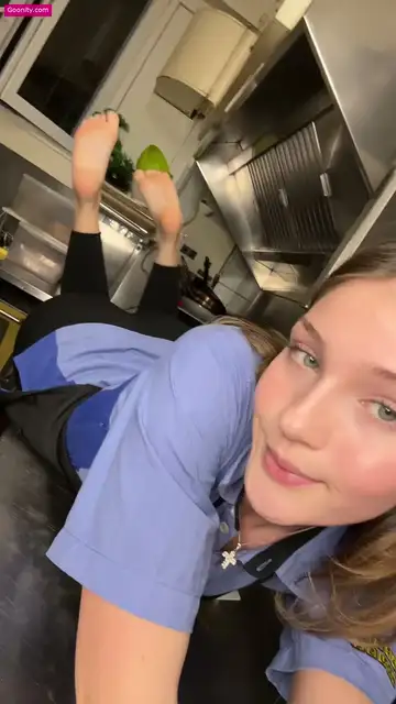 Kelly Showing Her Feet In Blue Uniform Nude OnlyFans Video