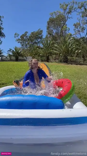 Wettmelons Sliding Her Ass Down Water Slide Nude OnlyFans Video